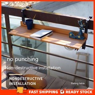 Balcony Folding Railing Hanging Table Outdoor Folding Coffee Table Balcony Foldable Table Railing Wa