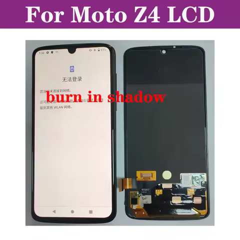 Original AMOLED For Motorola Moto Z4 XT1980 LCD Display Touch Screen Digitizer Assembly With Burn-sh