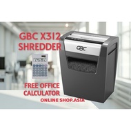 GBC X312 Paper Shredder ShredMaster 12 Sheets Cross Cut Paper Shredding Shred Home FREE Calculator