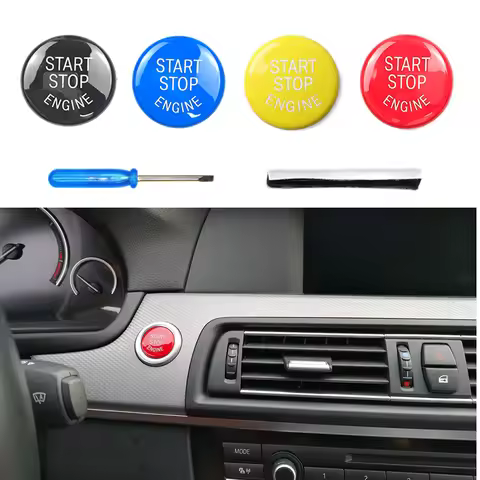 Car Engine START Button Replace Cover STOP Switch Accessories Key Decor For BMW 1 3 4 5 6 7 Series E