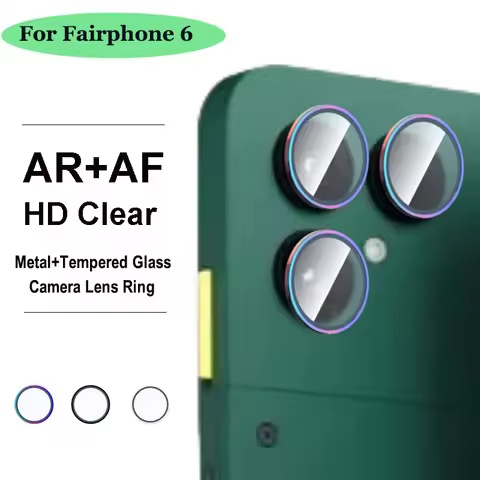 For FairPhone 6 Glitter Ring Tempered Glass Camera Lens Protector