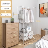 LZD Clothes hanger floor to ceiling household bedroom storage and organization tool movable hanging
