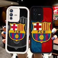 N135 Barcelona Black and White Silicone Casing for VIVO V23 V23E Y200 Y75 5G Case