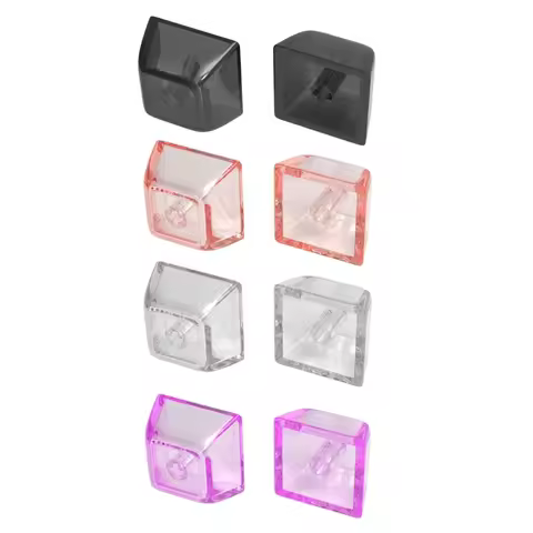 D7YC 10Keys XDA Profile 1U 1X Transparent Crystal Blank Keycaps for MX Switches Gaming Keyboard DIY 