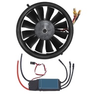 QX Motor 70mm EDF Set, Powerful High Efficiency 2600KV Motor EDF Ducted Fan Set for RC Airplane