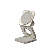 【Adam】Mag 3 Pro Qi2 15W 磁吸三用無線充電座 鈦色