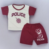 ชุดเด็ก ไซส์ S คอกลม เสื้อกล้าม police ตำรวจ ผ้า cotton ชุดตำรวจ ชุดเด็กผู้ชาย ชุดเด็กผู้หญิง
