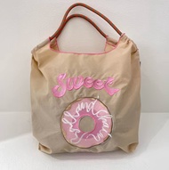 Ball Chain Japanese Niche Eco-Friendly Cloth Bag Embroidered Nylon Shopping Bag Hand-Held Large-Capa