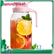 64oz Glass  Jar Pitcher with Lid,2 Quart Airtight Glass Water Jug,Leakproof Wide Mouth  Jar Pitcher
