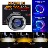 MATRIX X1 BILED R90 MAX ZXR 3 INCH BILED BLUELENS MATRIX X1 PLUS ACRYLIC SHROUD RGB 5D 210+ MODE...