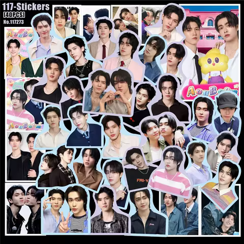 40Pcs/Set Thai BL JimmySea Forcebook Waterproof Stickers Actor Character Decal Pack DIY Decor for La