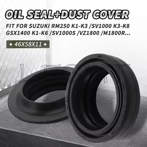 46x58x11 Front Fork Damper Oil Seal 46 58 Dust Cover Fit for Suzuki RM250 K1-K3 SV1000 K3-K8 GSX1400