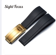 ♔ 20mm 21mm Watchband for Rolex Yacht Master GMT II Submariner Daytona Cosmograph Deep Sea Rubber Wa