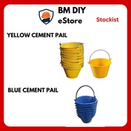 YELLOW PVC CEMENT PAIL WITH STEEL HANDLE H/D BLUE PVC CEMENT PAIL WITH PVC HANDLE