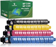 YUANQIMM MP C406 MP C306 Toner Cartridge (4 Pack,BK/C/Y/M) Replacement for Ricoh 842091 842092 84209