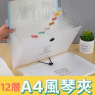 Organ Storage Folder A4 Transparent 5-Layer 12-Layer Rope Buckle B5 Bag Classification Waterproof Fi