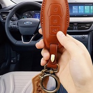 進口植鞣牛皮FORD MK Focus Kuga Mondeo汽車鑰匙包 福特車鑰匙套