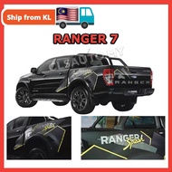 Ford Ranger Raptor Car Body Sticker Design 7 (1 Set) Pelekat Ranger Raptor 4x4