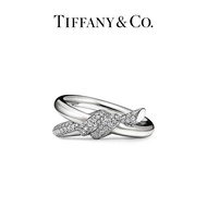 【ทิฟฟานี่ ออริจินัล】Tiffany Knot Double Row Ring In 18K White Gold /rose Gold / Yellow Gold With Rou