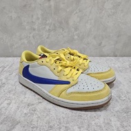[二手] WUS10.5 Air Jordan 1 Low x Travis Scott 金絲雀倒鉤 DZ4137-700