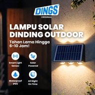 DINGS Solar Panel Wall Light COB LED Outdoor Waterproof IP65 - Warm White Solar Garden Light Waterpr