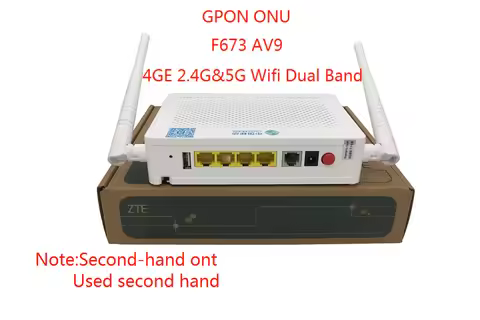 Free Shipping F673AV9 F673AV9A Dual Band 4GE+1TEL+2USB+AC 5G Wifi Ont ONU Gpon English Version OLT S