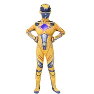 【COSER 77】POWER RANGERS เสื้อผ้าเด็กฮาโลวีนทีมคอสเพลย์เสื้อผ้าไบนารีอะนิเมะ Jumpsuit