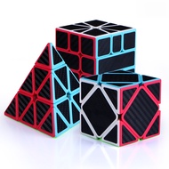 [Ready Stock] Qiyi Carbon Fiber Rubik's Cube 2345th-Order Special-Shaped Pyramid Maple Leaf Rubik's 