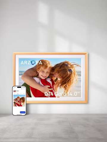 ARZOPA 14 Inch WiFi Digital Photo Frame IPS HD Touch Screen Unlimited Free Cloud Storage Remote Phot