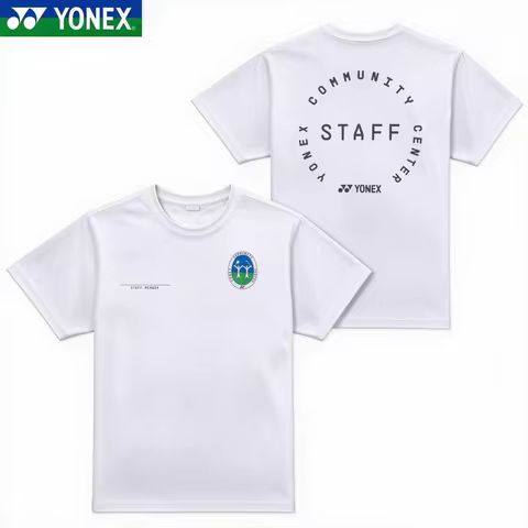 YONEX 80TH Center Staff T-Shirt， Cotton Versatile 2026 New Edition 80th Anniversary T-shirt