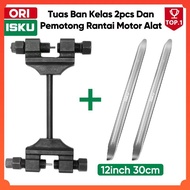 ISKU Motorcycle Chain Cutter Bicycle Chain Cutter Motorcycle Tire Pry Tool and Pry Tool 2 Pcs 12 Inc