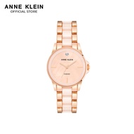 Anne Klein AK4118BHRG0000 Blush Mother of Pearl with Diamond Dial Rose Gold Round Watch with Ceramic Band