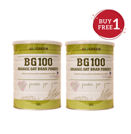 BIOGREEN BG100 Organic Oat Bran Powder 500g (HALAL/GLUTEN FREE) BUY 1 FREE 1 Expiry 20-Sept-2026