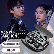 【Hot demand】 M56 Bluetooth Headphones 5.3 Couple Wireless Earphones Low Latency 9d Stereo Sports Waterproof Earbuds Music Headsets New
