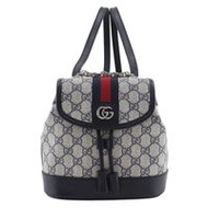 Pre-owned Gucci Ophidia Mini Backpack/Daypack 795221 in GG Supreme Canvas, Gray/Navy, Shoulder/Handb