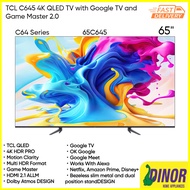 TCL 65" C645 4K QLED TV with Google TV and Game Master 2.0