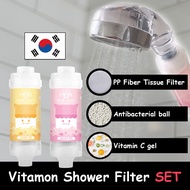 [Suitable for any shower head] Aroma Therapy Vitamin C VITAMON fragrance Shower Filter (Lemon 1ea + Cherry 1ea ) Set Made in Korea