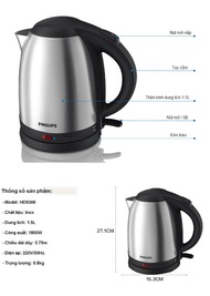 Bình đun siêu tốc Philips HD9306 - Hàng chính hãng