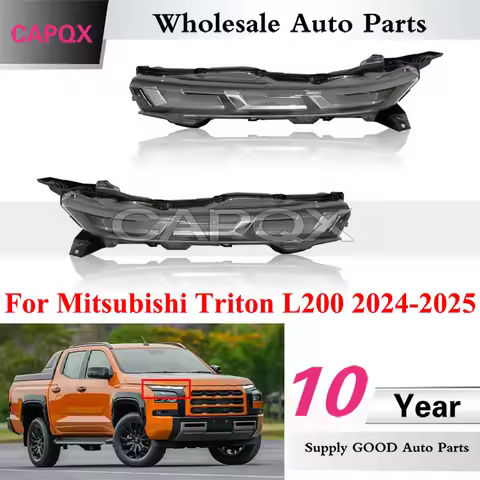 CAPQX 1pair LED Daytime Running Light For Mitsubishi Triton L200 2024-2025 Foglight DRL Day Light Fo