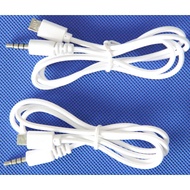 Micro usb male to 3.5mm male jack audio cable MIC Cable line 80cm 1m 2m 3m 5m white