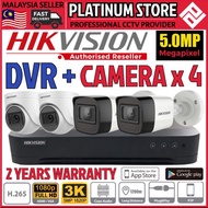 HIK HIKVISION 5MP 4-CHANNEL CCTV Ultra HD 1920P 5.0MP 4CH DVR + Camera Package SET P2P View phone su