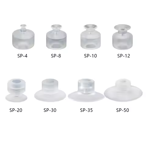 10pcs/lot Robotic Vacuum Suction Cup Single Layer SP-4 SP-6 SP-8 SP-10 SP-12 SP-15 SP-20 SP-25 SP-30