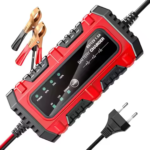 6V/12V Car Smart Battery Charger Digital Display Electric Motorcycles Charger For 4AH-30AH Lead Acid