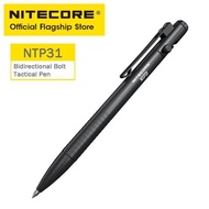 Nitecore NTP31 CNC Bidirectional Bolt Action   Pen   Ballpoint Pen + Tungsten Steel Tapered Tip Glas