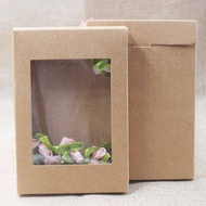 【Free Shipping】เทศกาลกล่องกระดาษคราฟท์สีทึบง่ายห่อของขวัญแบบดึงออกกล่องบรรจุของขวัญเล็ก