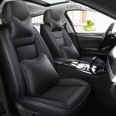 QX.COM Full Coverage Eco Leather Auto Seats Covers PU Leather Car Seat Cover For Toyota Fortuner Har