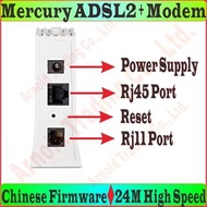 EU/AU/UK/US plug Mercury ADSL ADSL2 Modem 24M High Speed DSL Internet RJ11 RJ45 Modem ADSL 2+ with L