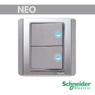 Schneider NEO 10A x 250V 2G Horizontal Dolly Switch E3032H1_EBGS_G2/E3032H2_EBGS_G2