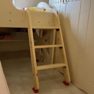 Solid Wood Loft Ladder with Anti-Slip Feet