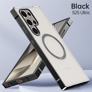 Casing For Samsung Galaxy S24 S25 Ultra S24Ultra S25Ultra Metal Matte Magnetic Phone Case Shockproof